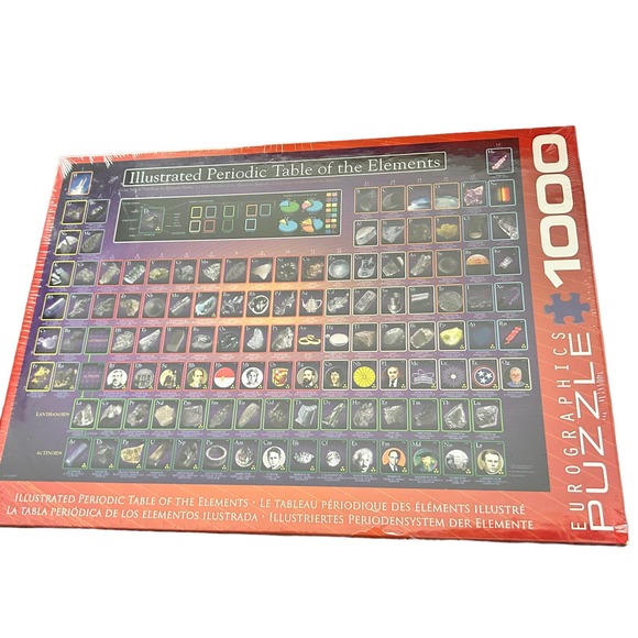 ILLUSTRATED PERIODIC TABLE OF THE ELEMENTS 1000 PIECE - Picture 1 of 4